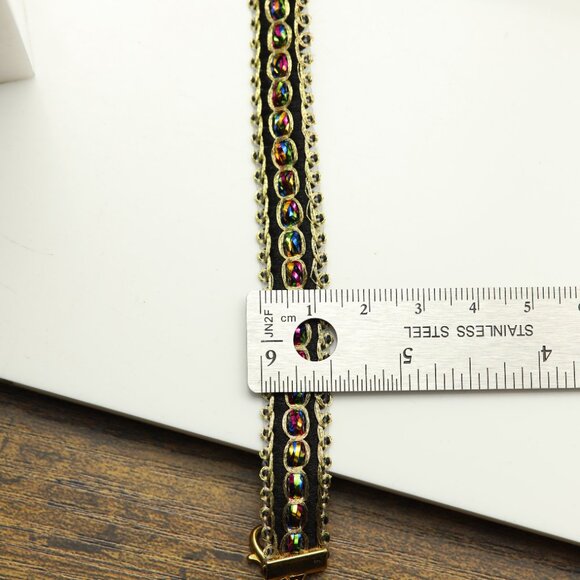 Multi Color Choker Adjustable Length Fancy Colors Trim chokers (#81) - Picture 4 of 8